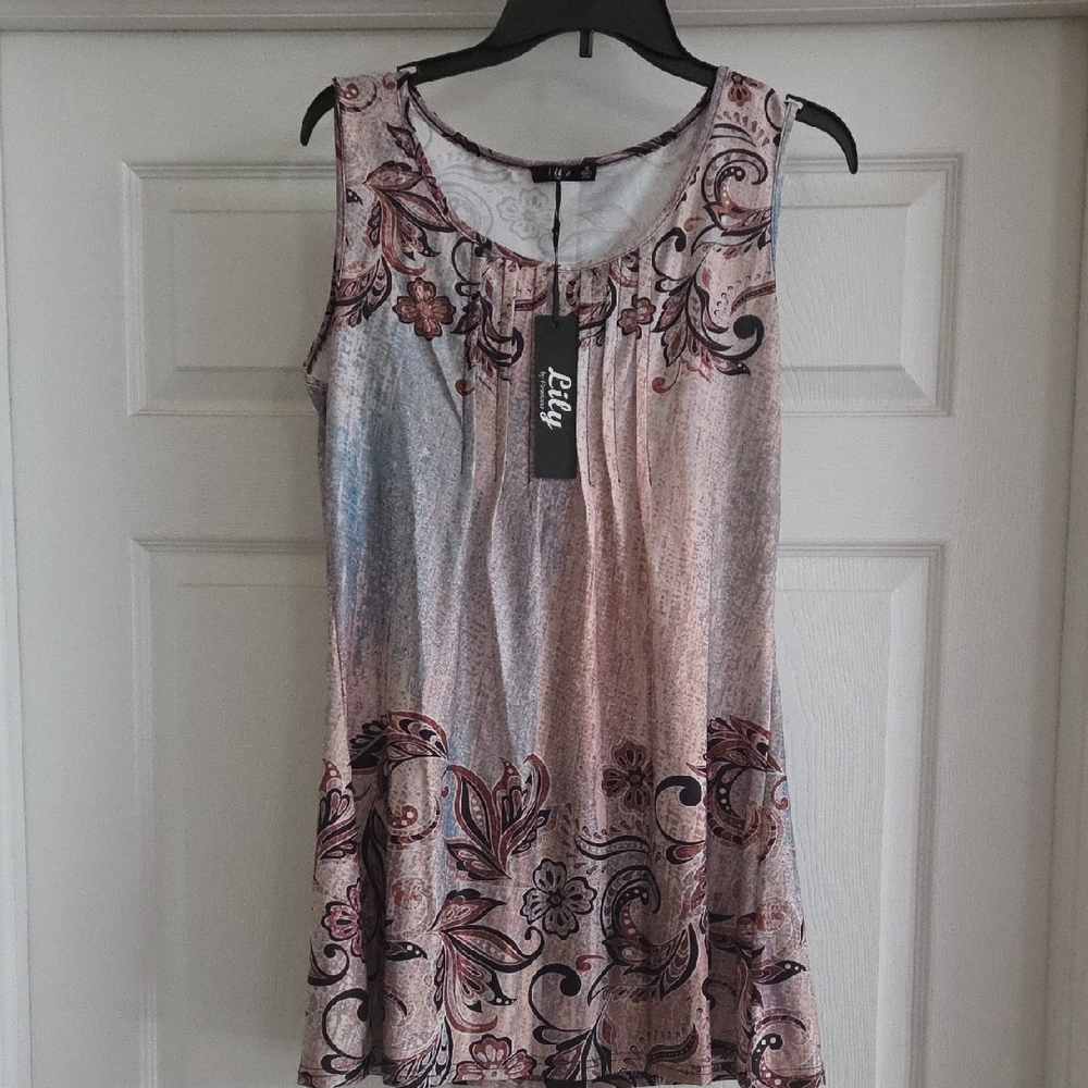 Lily Women's Pink and Blue Floral Mini Dress